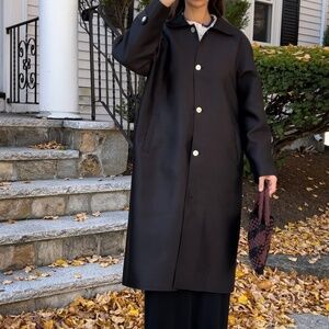 DONNI Silk Wool Car Coat